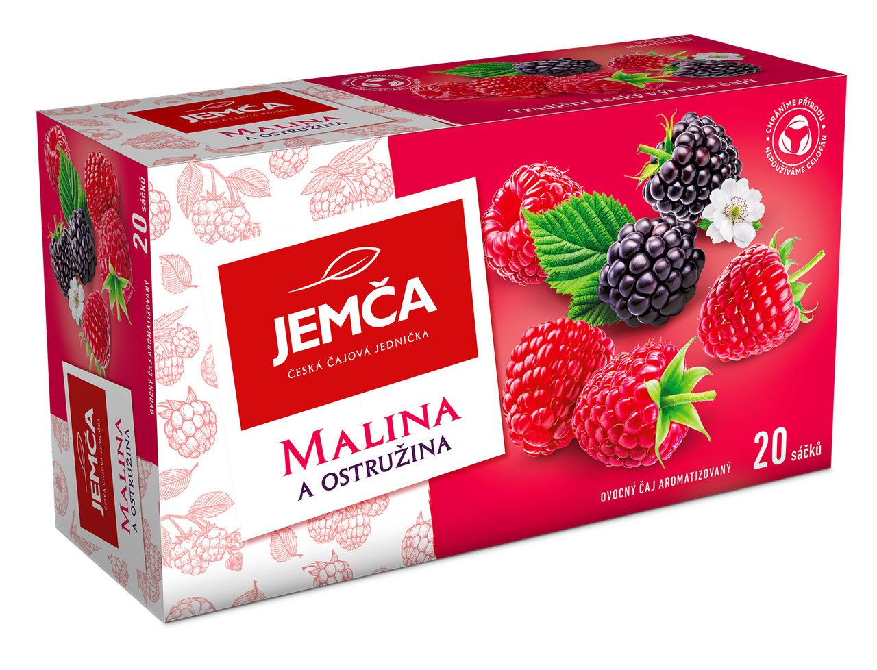 JEMČA Čaj malina ostružina 6 x 35 g