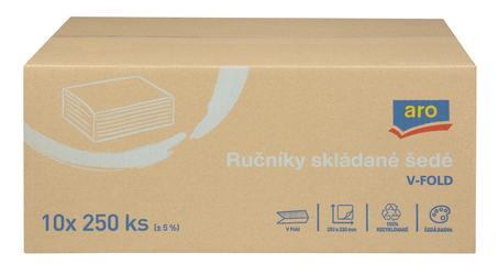 ARO ZZ RUČ.1VR ŠEDÝ 10X250KS