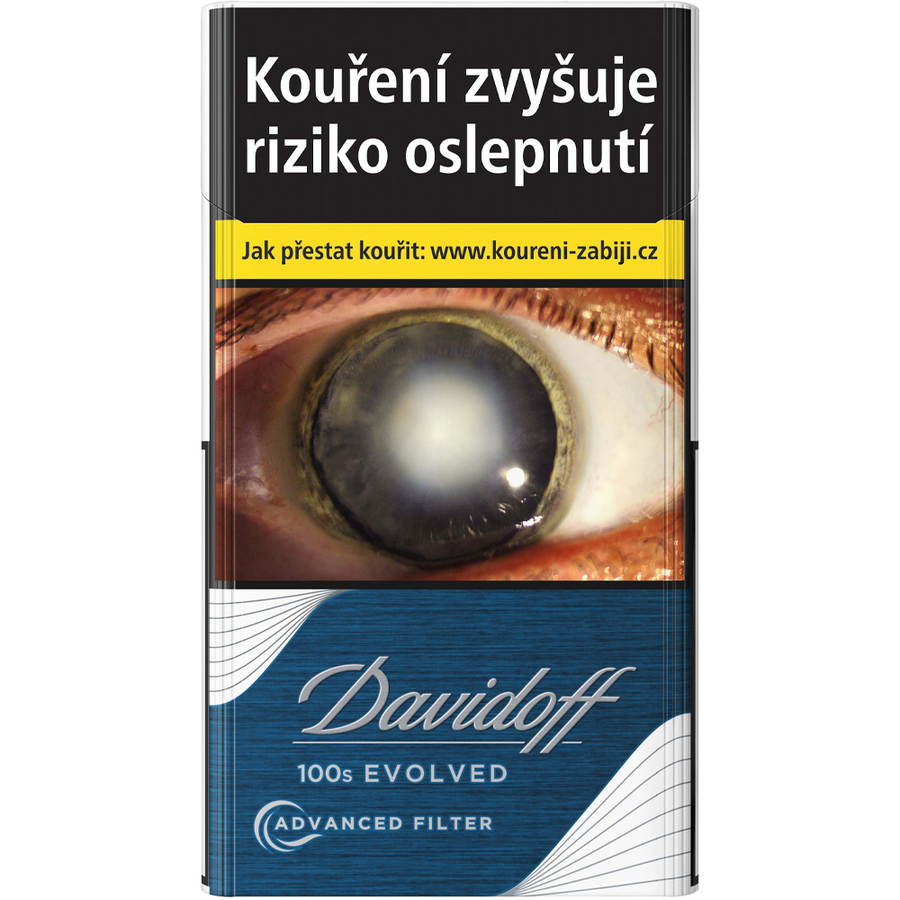 Davidoff Evolved Blue 100 dlouhé tvrdé bal. 10 krab. 20 ks kolek U 161 Kč VO cena
