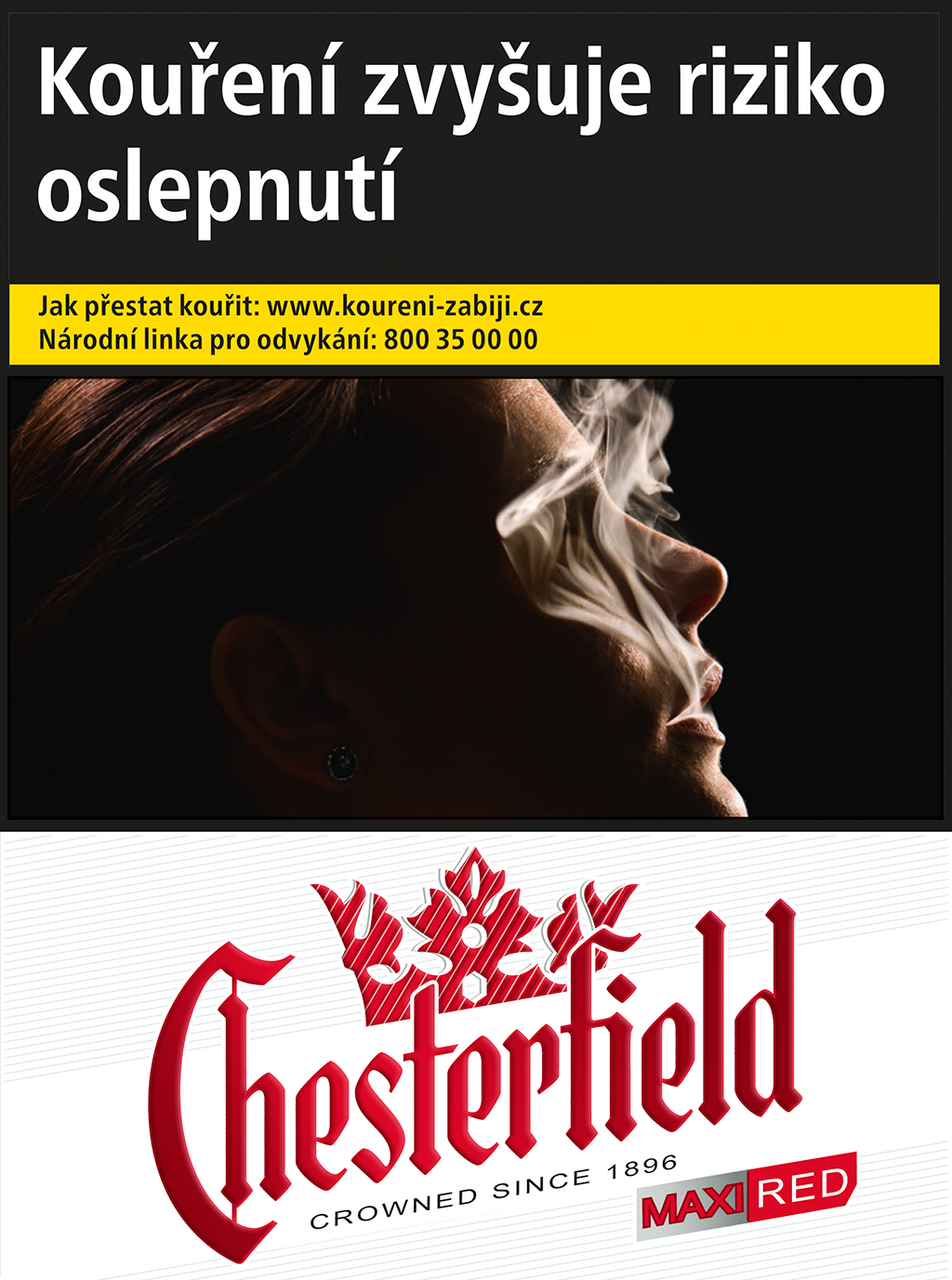 Chesterfield Red C. Bom king size tvrdé bal. 8 krab. 26 ks kolek U 200 Kč VO cena