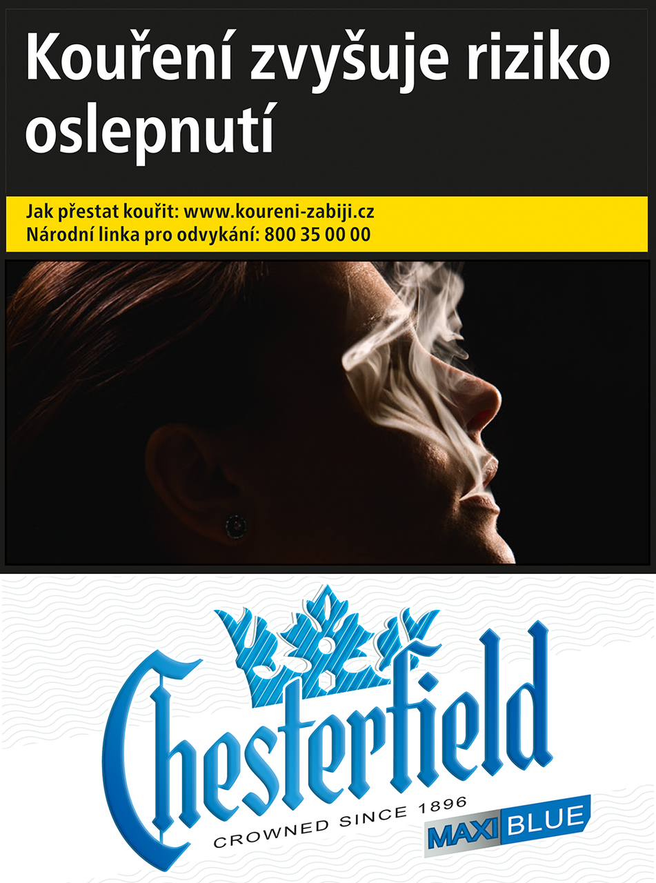 Chesterfield Blue C. Bom king size tvrdé bal. 8 krab. 26 kč kolek U 200 Kč VO cena