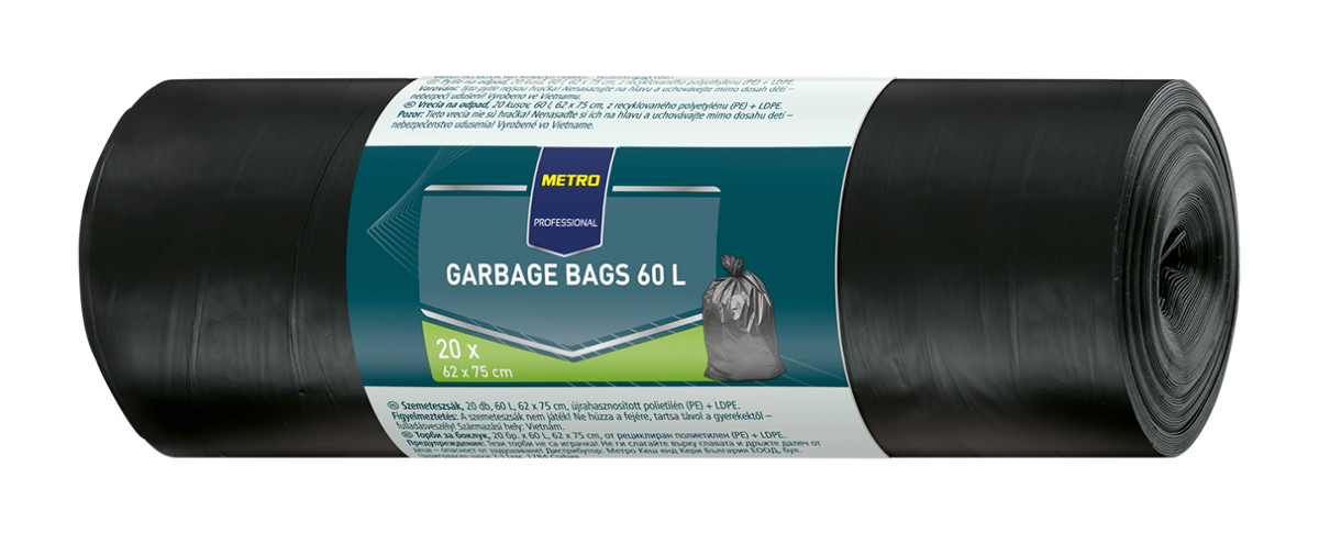 METRO PROFESSIONAL Pytel na odpad silný 60 l 20 ks