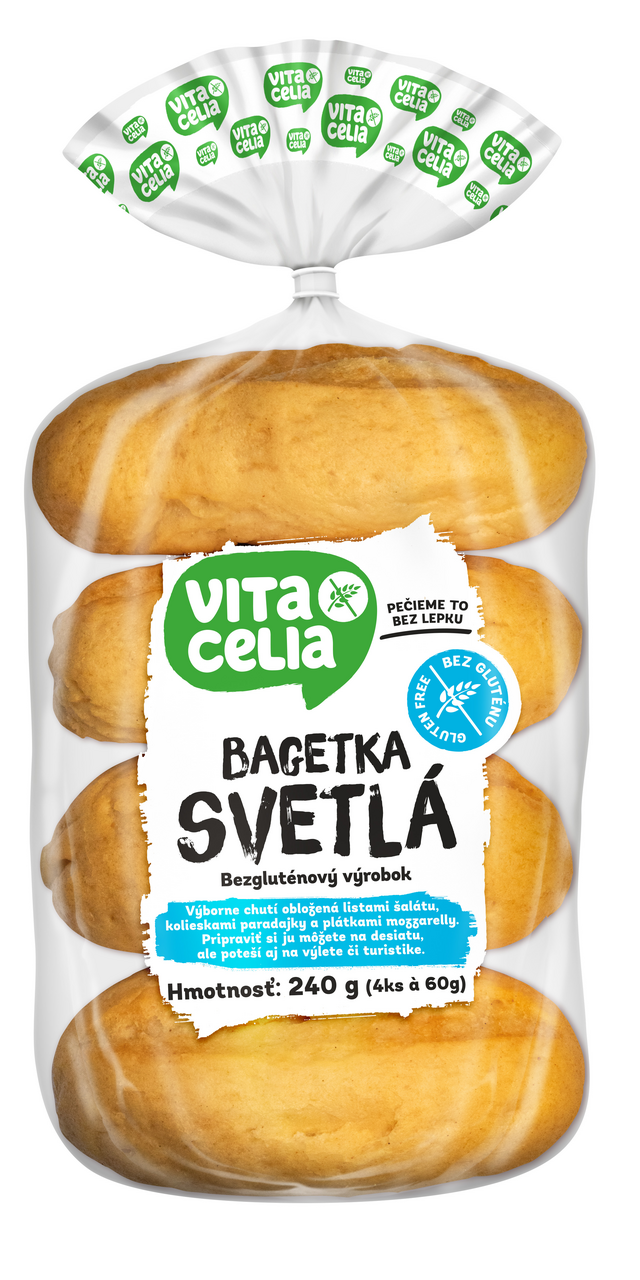 Bagetka bezlepková světlá 4 x 60 g