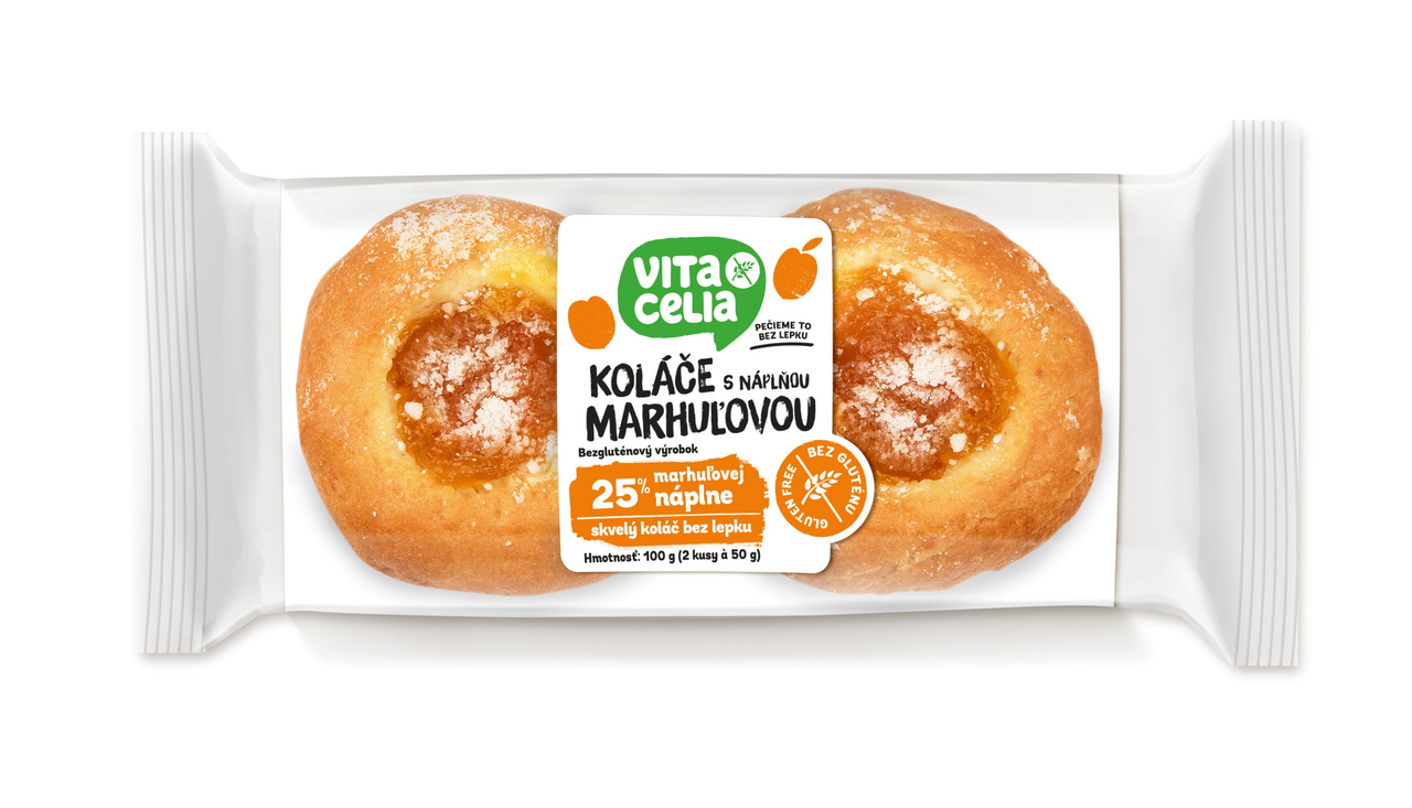 Koláče bezlepkový meruňka 2 x 50 g