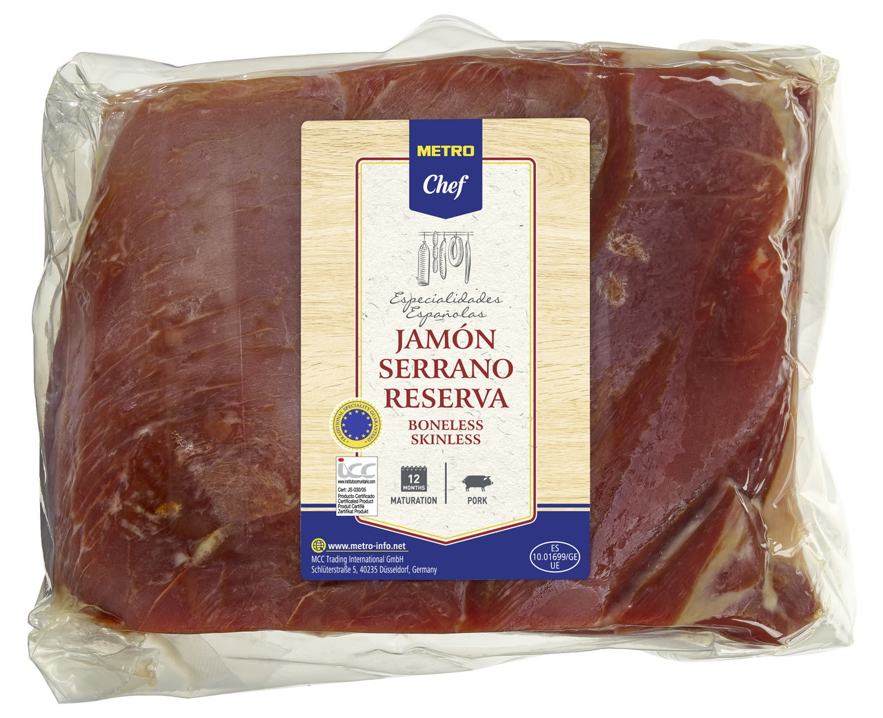 METRO Chef Jamón Serrano Reserva 1/2 blok chlaz. cca 2,5 kg