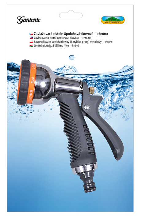 Pistole zavlažovací 8 polohy kov/ plast 1 ks
