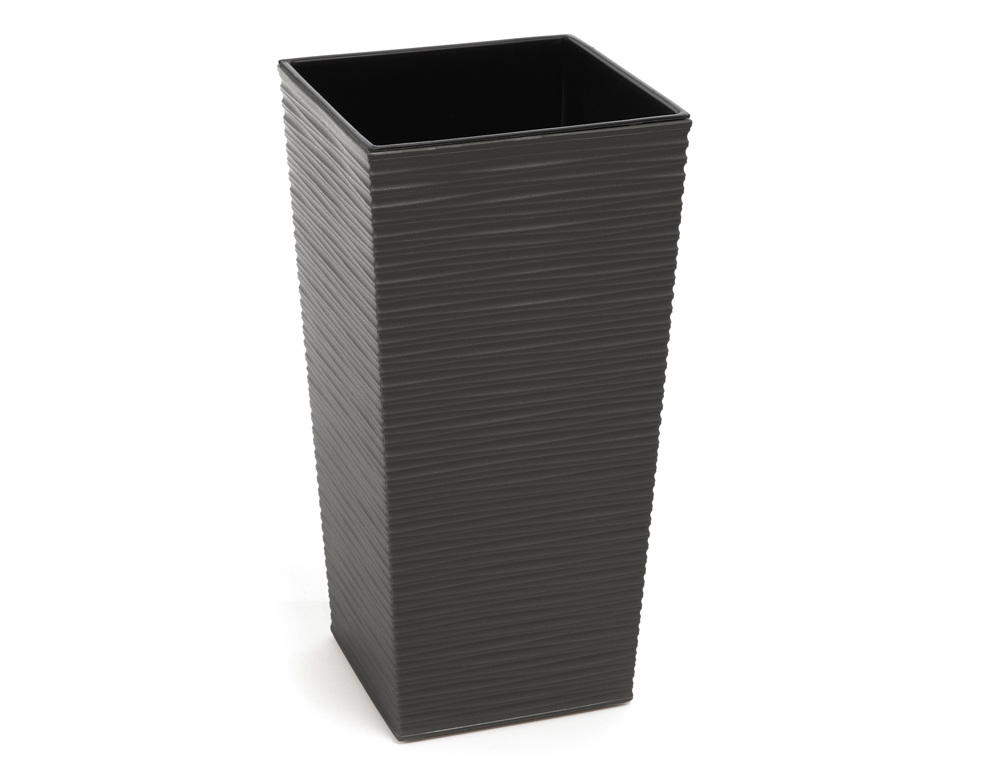 Obal na květník FINEZIA proutí 35 x 35 x 68 cm antracit 1 ks
