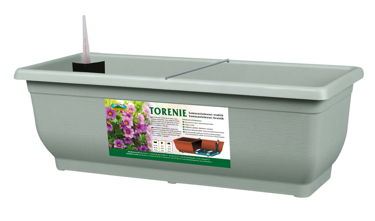 Truhlík samozavlažovací TORENIE MODERN 50 cm světle zelený 1 ks