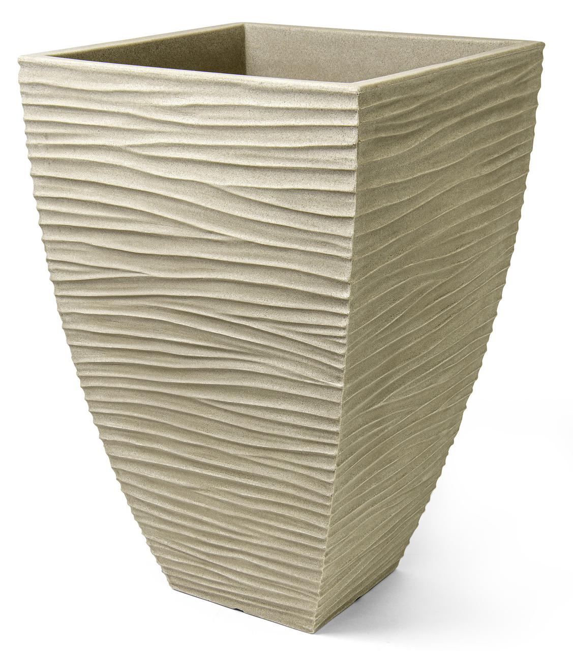 Obal na květník SYLT 40 x 40 x 60 cm plastový béžový 1 ks