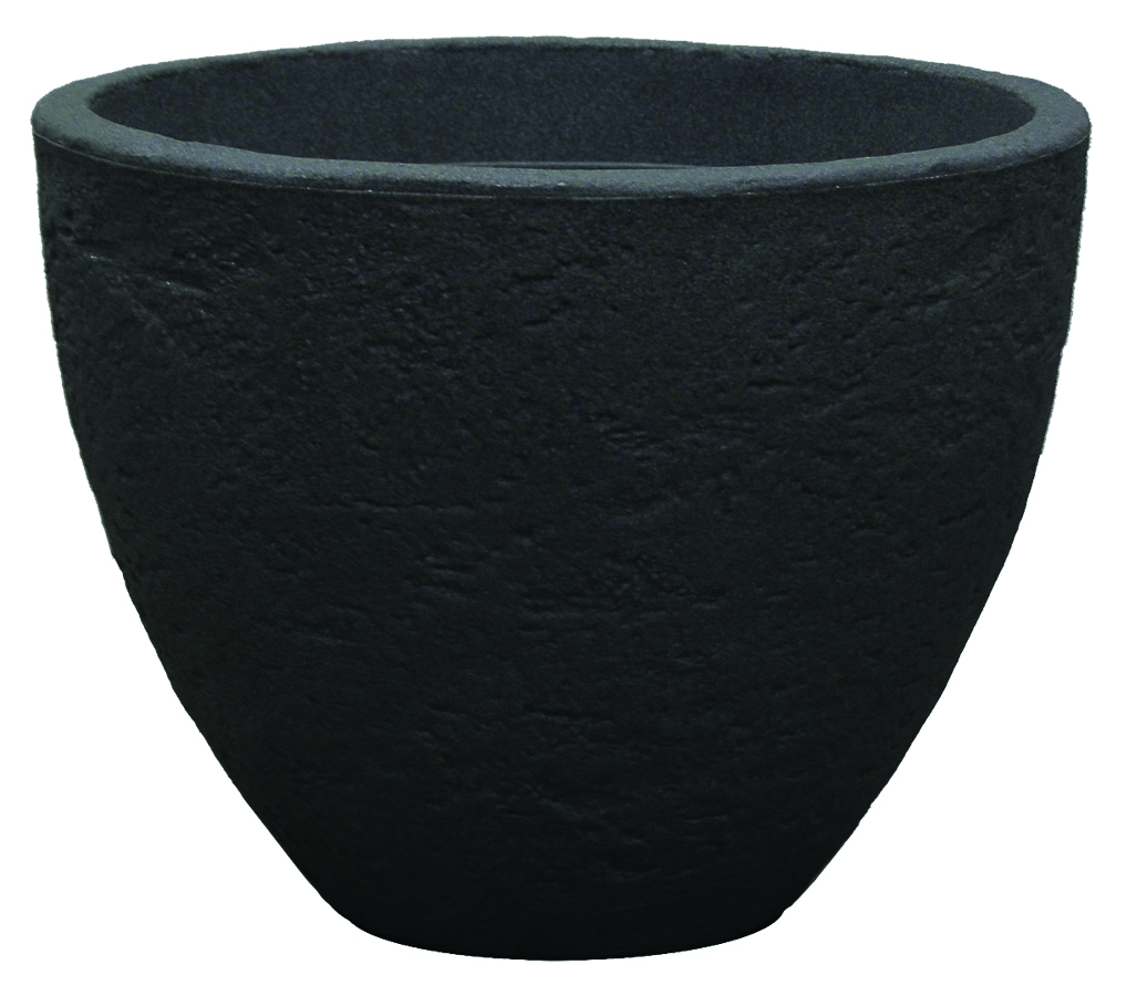 Obal na květník STONE 40 x 31 cm plastový antracit 1 ks