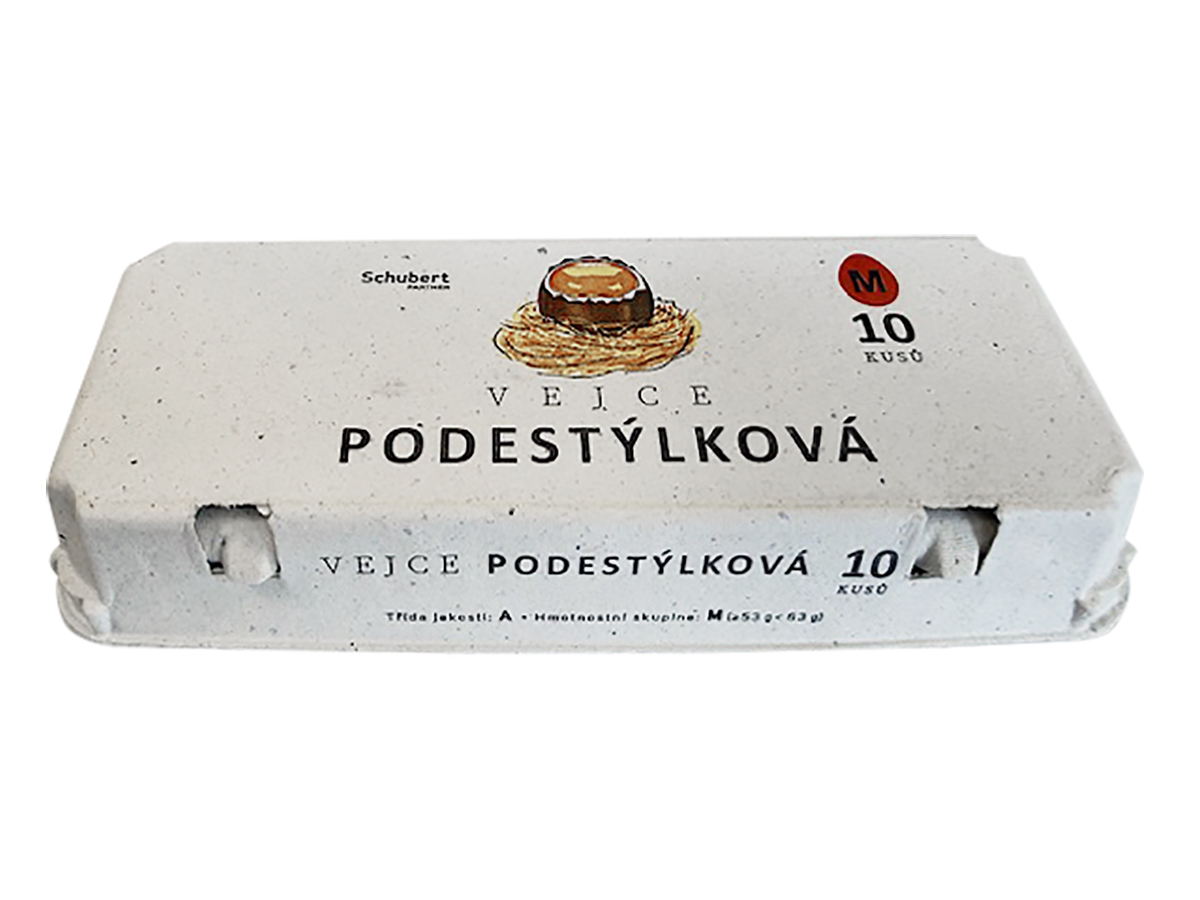Schubert Vejce podestýlková vel. M čerstvá 9 x 10 ks