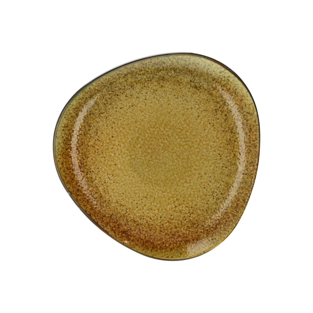 Talíř mělký trojúhelníkový 28 cm porcelán žlutý 1 ks