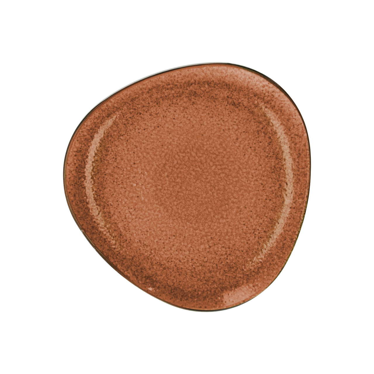 Talíř mělký trojúhelníkový 28 cm porcelán oranžový 1 ks