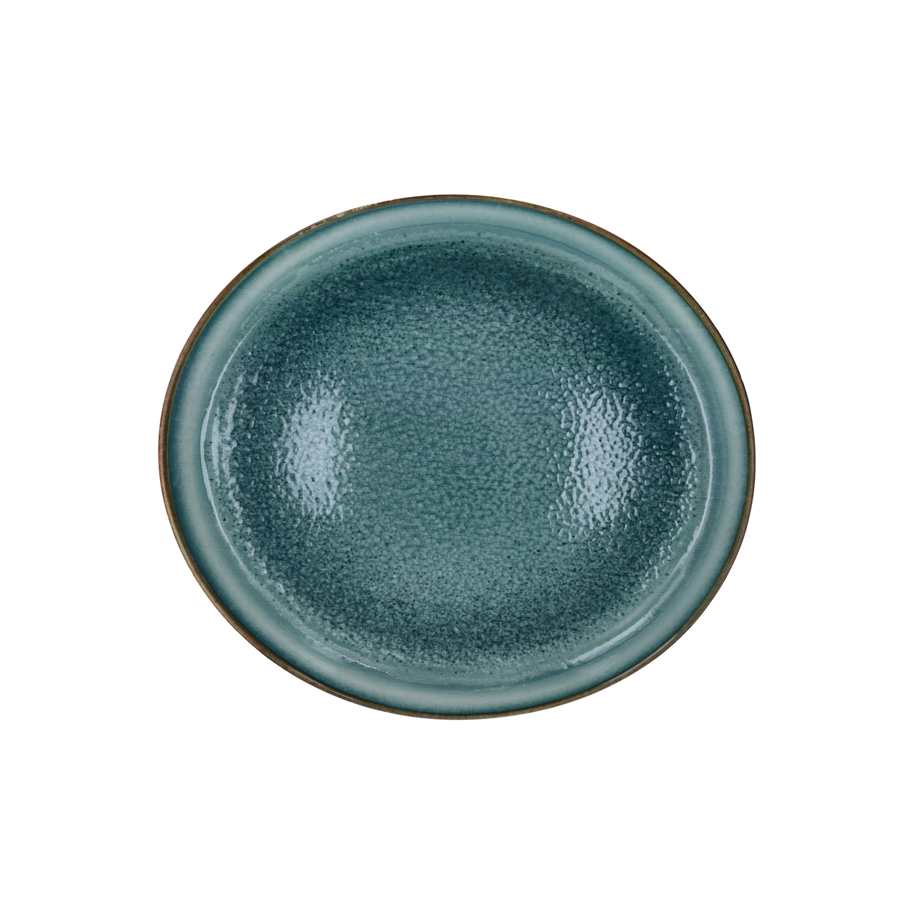 Talíř mělký oválný PETRA 32 cm porcelán modrý 1 ks