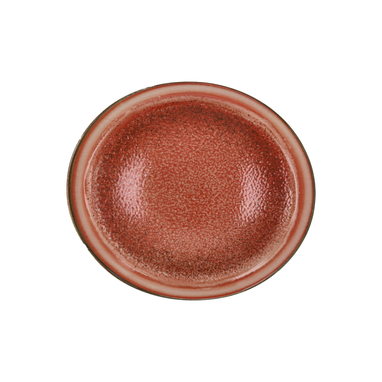 Talíř mělký oválný PETRA 32 cm porcelán oranžový 1 ks