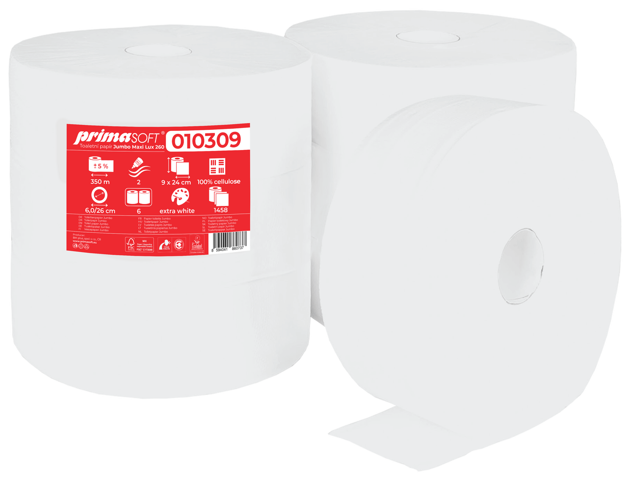 Primasoft Toaletní papír 26 cm 350 m 6 ks