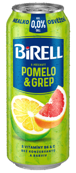 BIRELL Pomelo/ Grep nealkoholické pivo 24 x 500 ml plech multipack