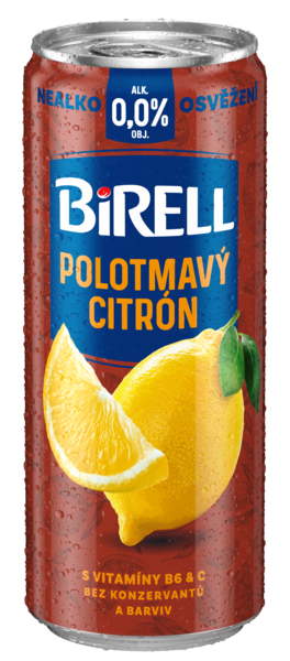 BIRELL Polotmavý citron 330 ml multipack plech