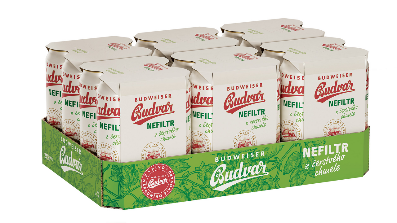 BUDVAR Original nefiltr 24 x 500 ml plech