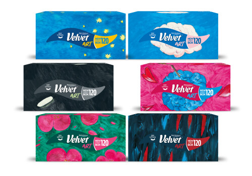Velvet Kapesníky Art 3vrstvé 120 ks