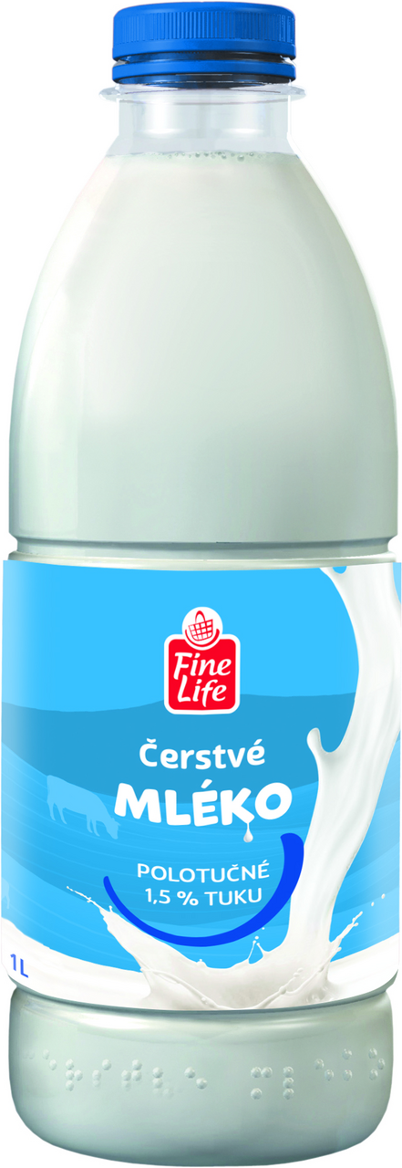 FL MLÉKO ČERS.1,5% PET 1L 6x