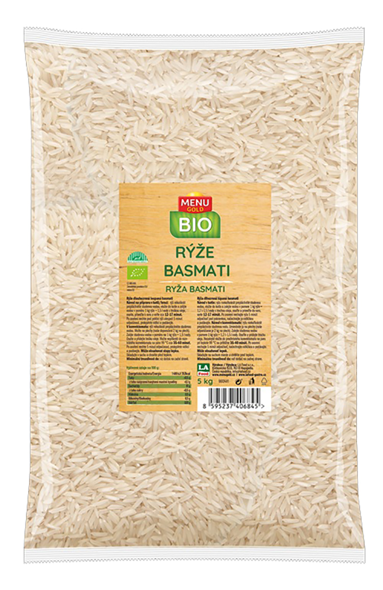 MENU GOLD BIO Rýže basmati 5 kg