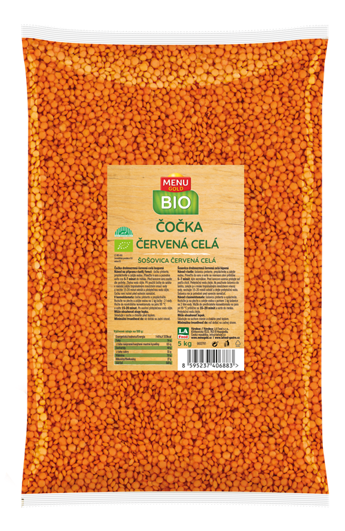 MENU GOLD BIO Čočka červená 5 kg