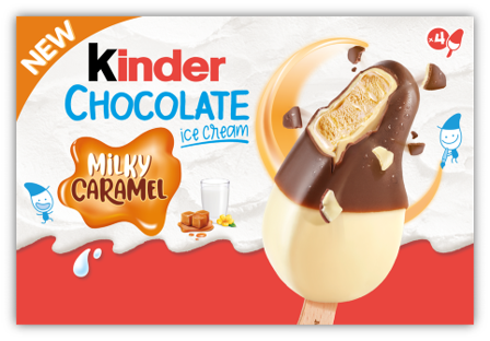 Kinder Chocolate Caramel zmrzlina mraž. 4 x 50 ml multipack