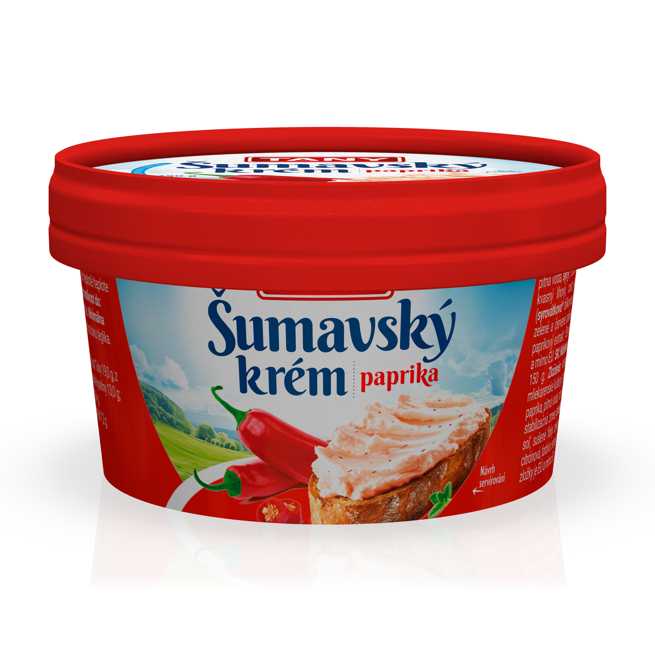 Šumavský sýrový krém paprika chlaz. 150 g
