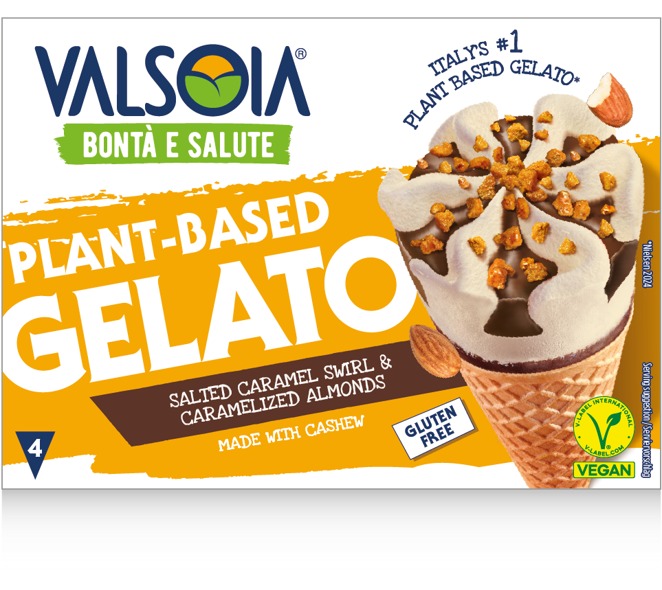 VALSOIA Kornouty kešu slaný karamel mraž. 4 x 120 ml