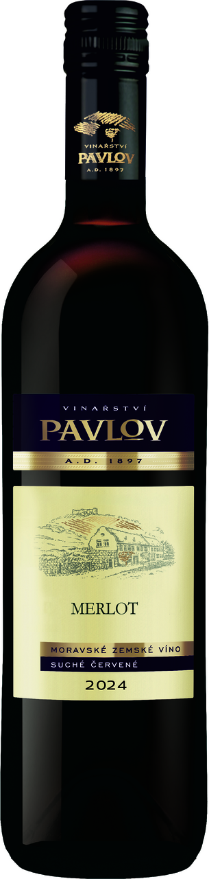 PAVLOV Merlot Moravské zemské víno 6 x 750 ml