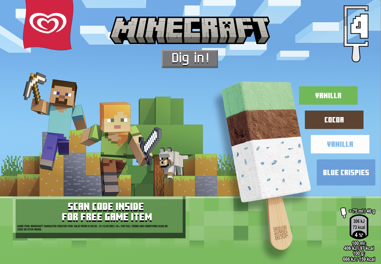 Minecraft mraž. 4 x 75 ml multipack