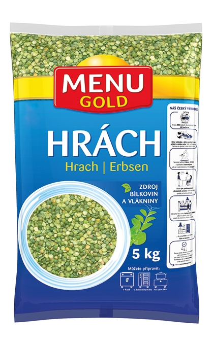 MENU GOLD Hrách zelený půlený 5 kg