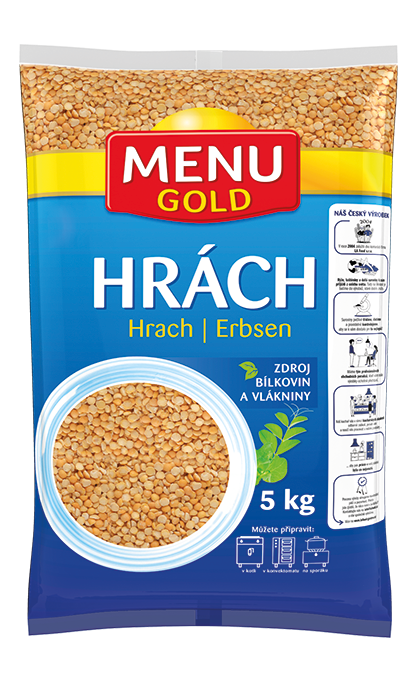 MENU GOLD Hrách žlutý půlený 5 kg