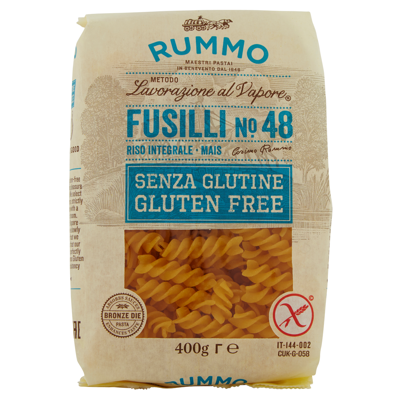 RUMMO Fusilli bezlepku 400 g