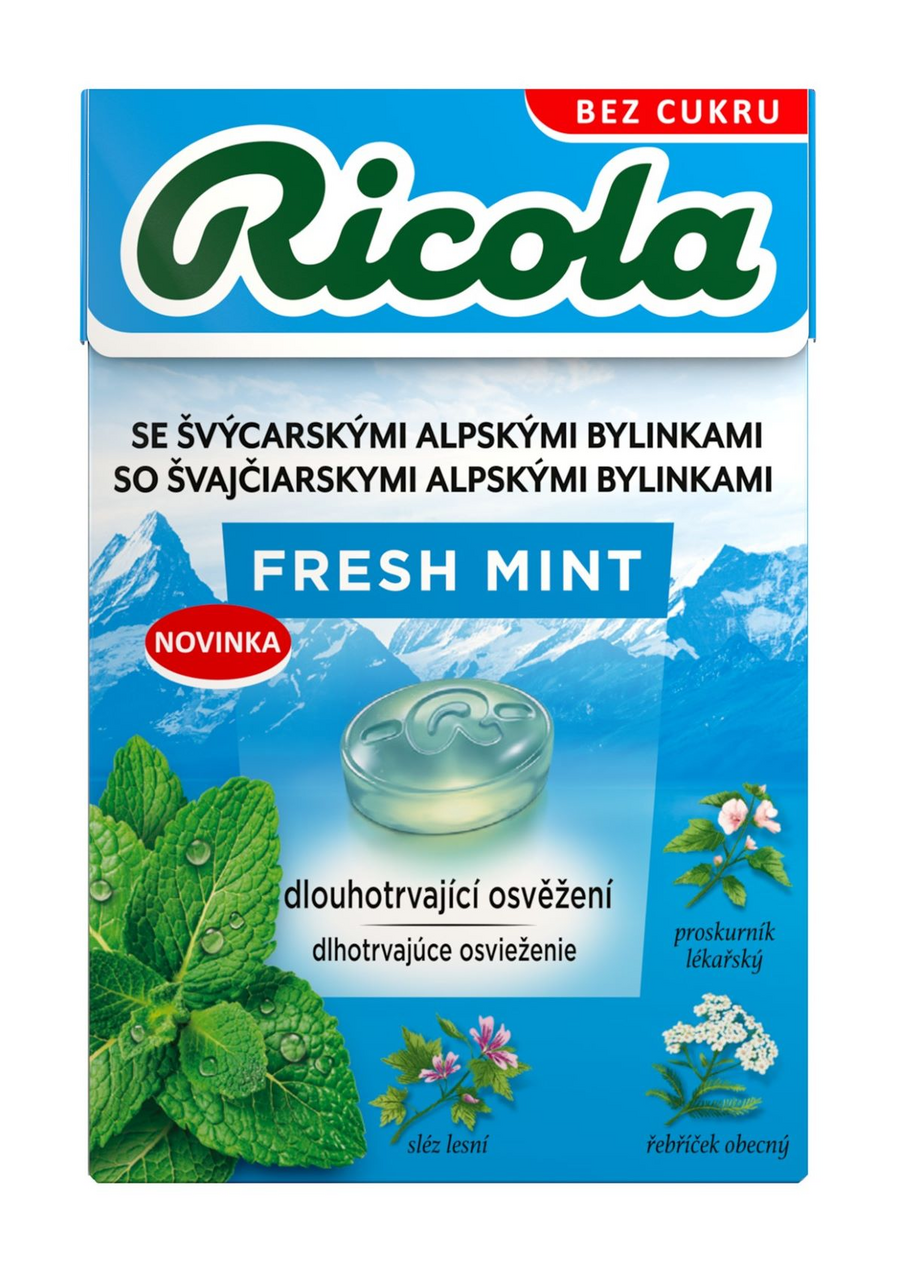 Ricola Fresh Mint Bonbóny bez cukru 40 g