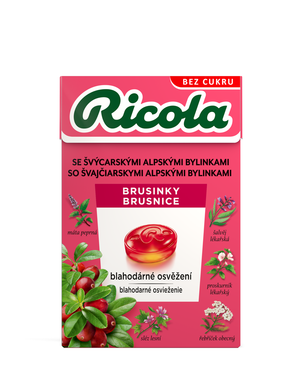 Ricola Brusinky Bonbóny bez cukru 40 g