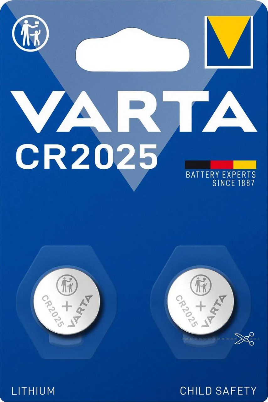 VARTA Baterie CR2025 knoflíková, lithiová 2 ks