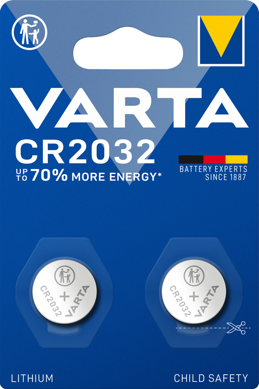VARTA Baterie CR2032 knoflíková, lithiová 2 ks