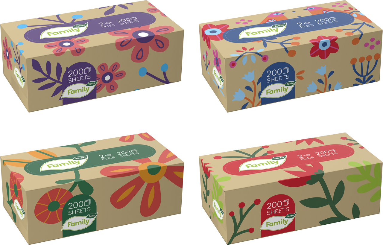 Tento Kapesníky 2vrstvé 200 ks box