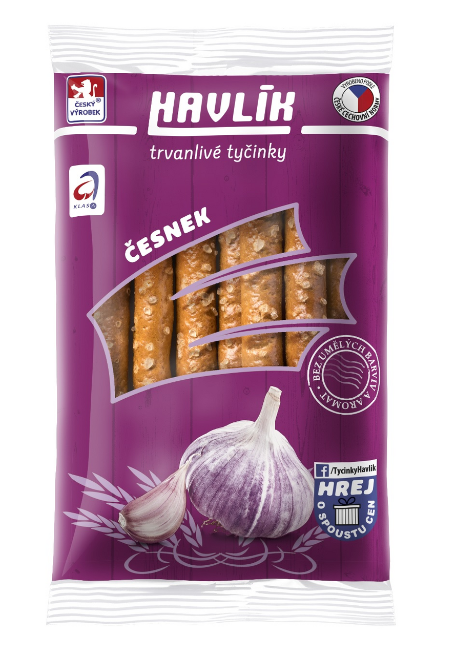 HAVLÍK Pohodovky Tyčinky trvanlivé česnek 30 x 150 g