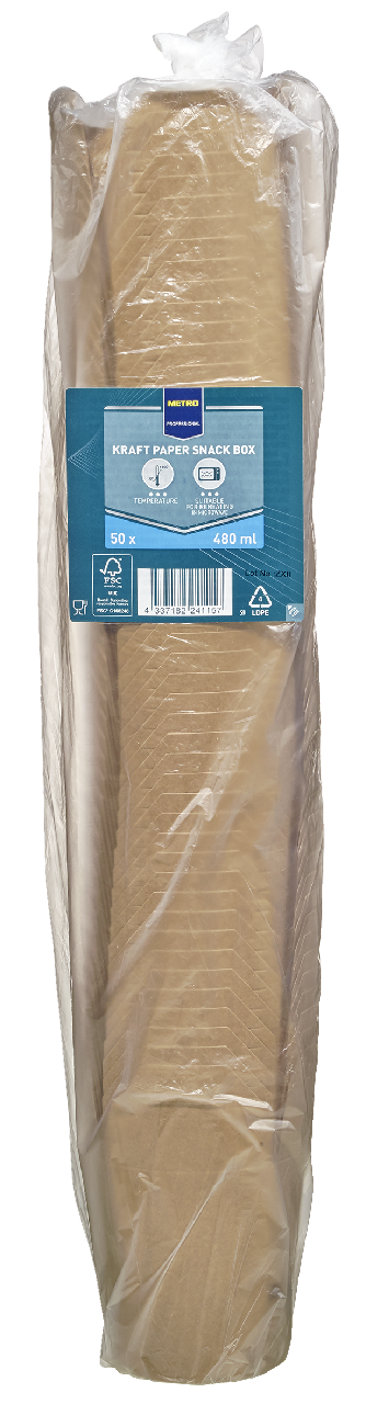 METRO PROFESSIONAL Kraft Box 480 ml polypropylen 50 ks
