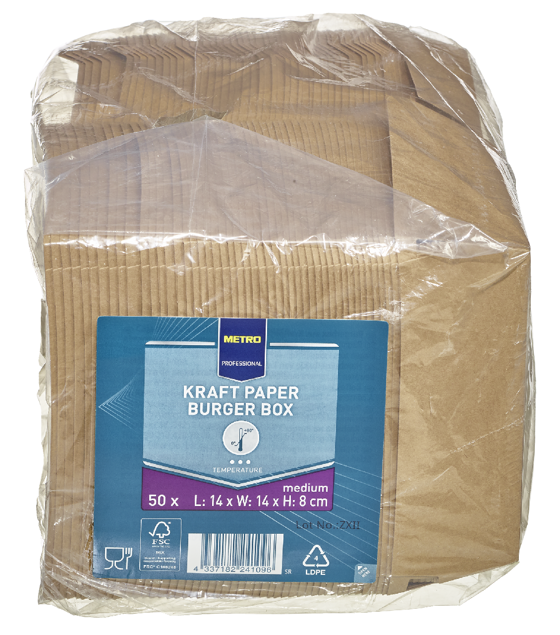 METRO PROFESSIONAL Burgerbox Kraft 50 ks