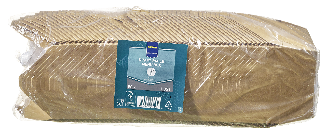 METRO PROFESSIONAL MenuBox Kraft 1350 ml 50 ks