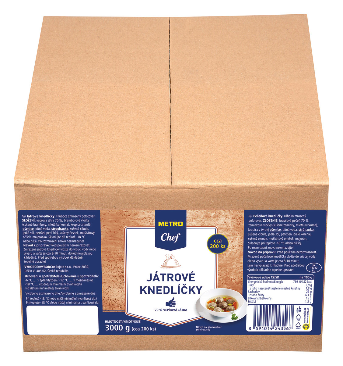 METRO Chef Játrové knedlíčky mraž. 3 kg