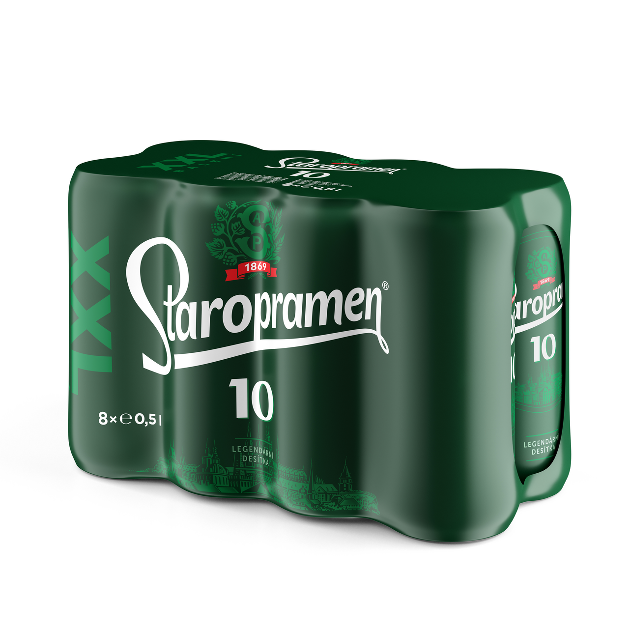 Staropramen 10 světlé výčepní 8 x 500 ml plech
