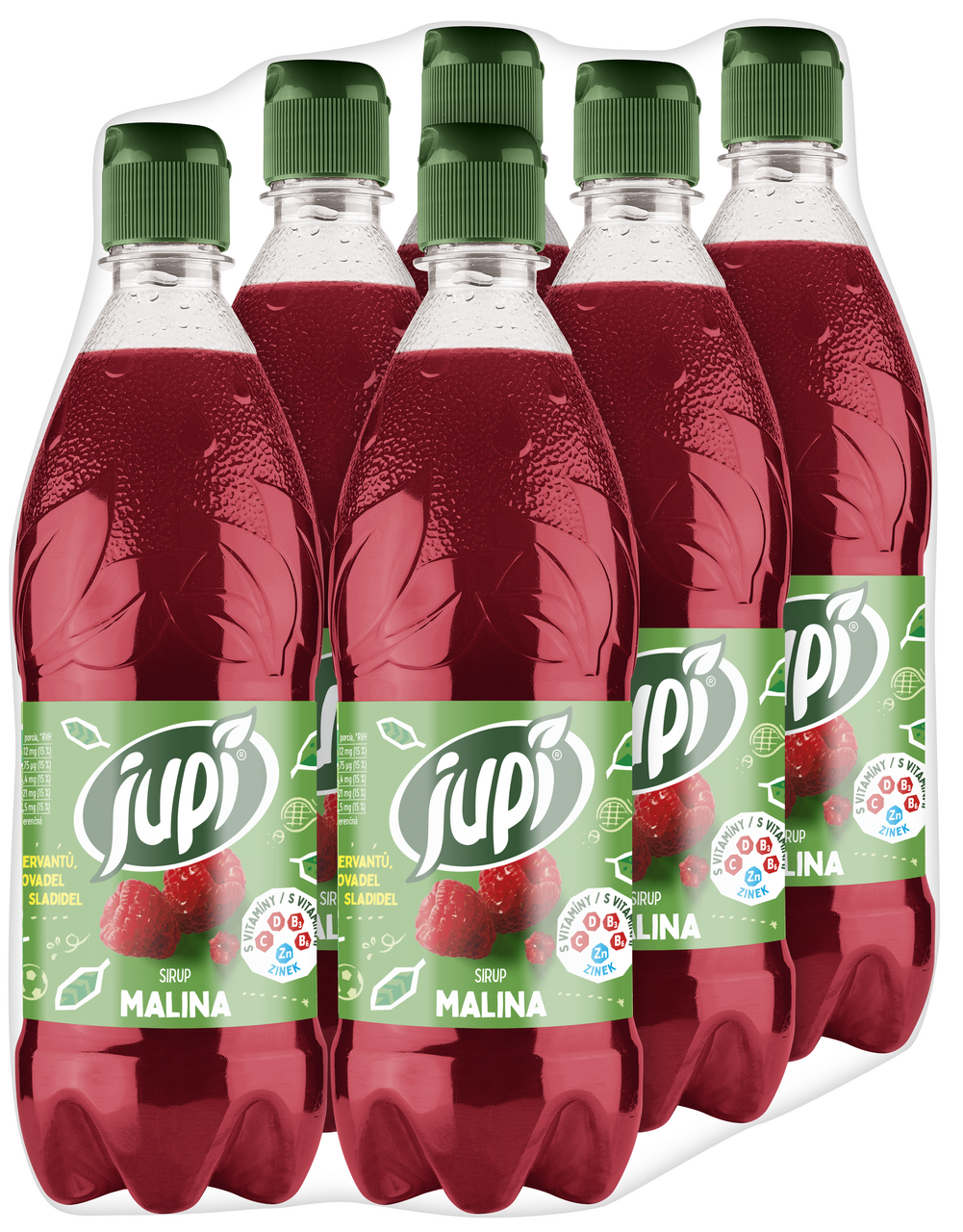 jupí Sirup malina 6 x 700 ml