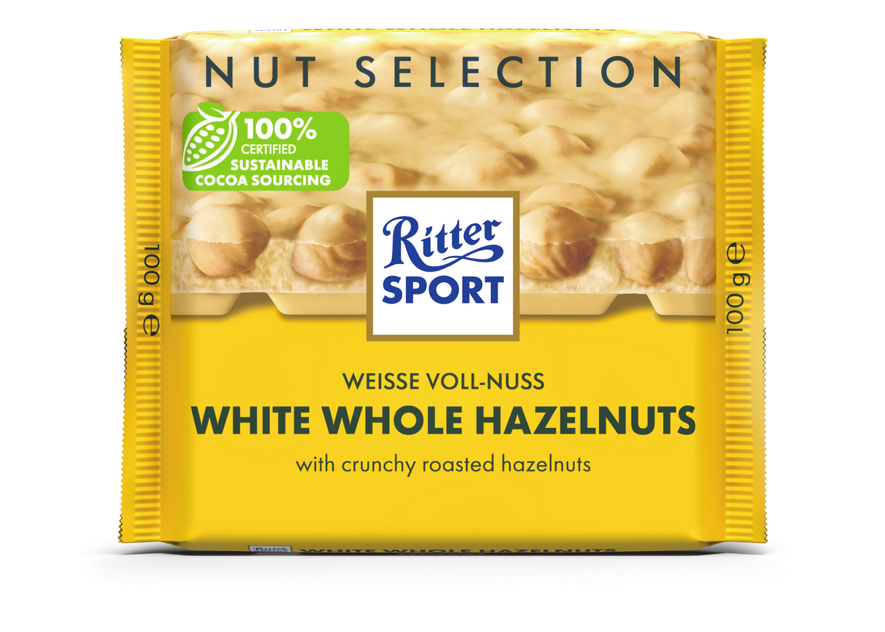Ritter Sport Čokoláda bílá celé ořechy 100 g