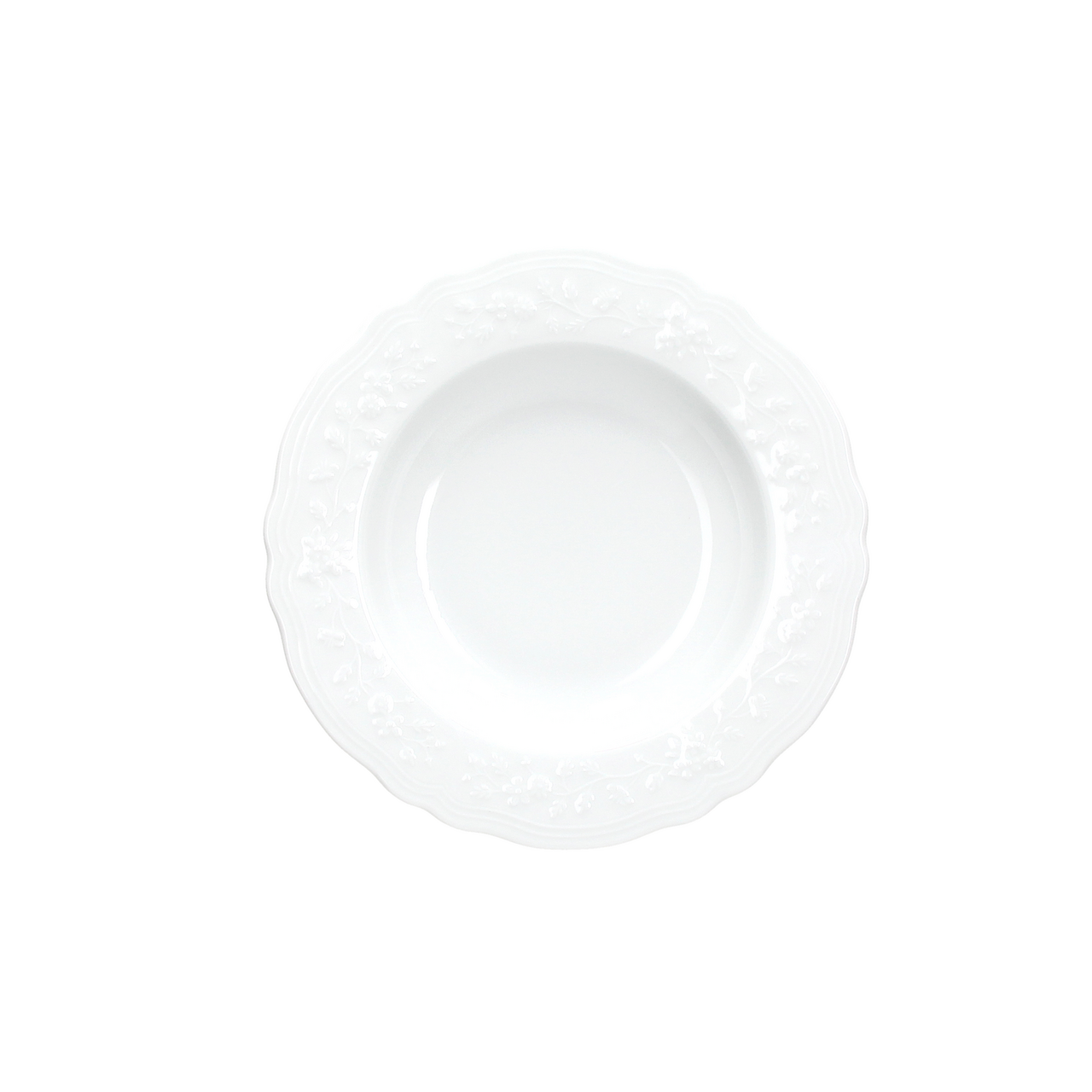 Taléř hluboký FLEUR BIANCO 23 cm porcelán 6 ks