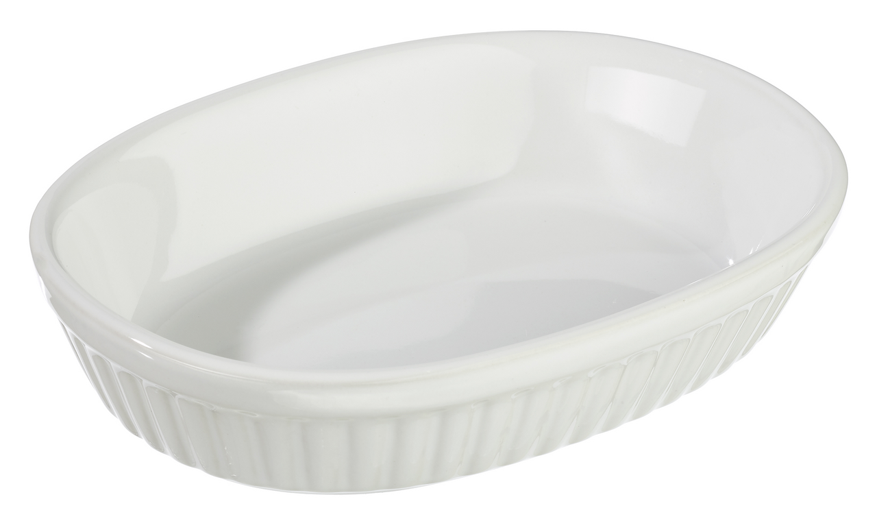 METRO PROFESSIONAL Zapékací pekáč oválný 18 cm kamenina bílý 1 ks